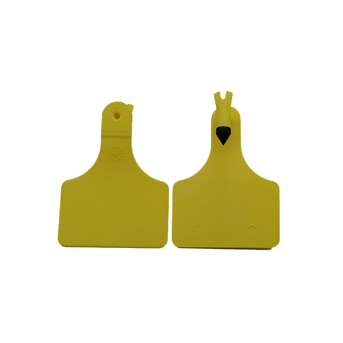 One-Piece Visual Cattle Tags Large Black Tip